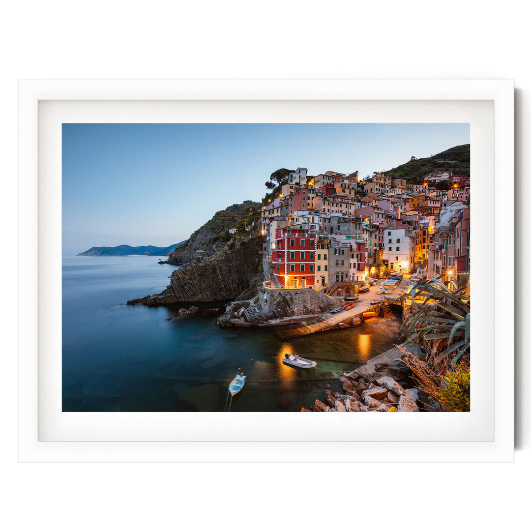 Riomaggiore, Cinque Terre, Italy – fine art print in a white frame with white mat