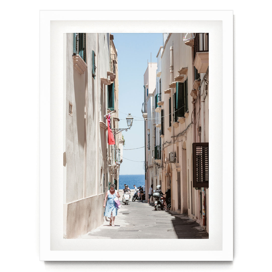 Gallipoli, Puglia, Italy – fine art print in a white frame with white mat
