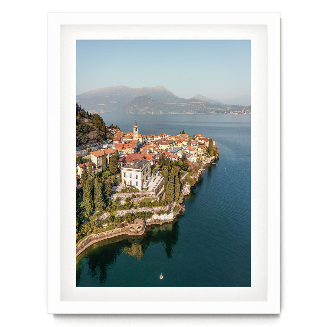 Varenna, Lake Como II, Italy – fine art print in a white frame with white mat