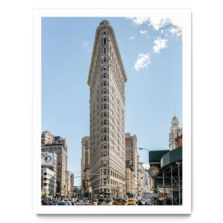 Flatiron Building, New York City – fine art print in a white frame, no mat