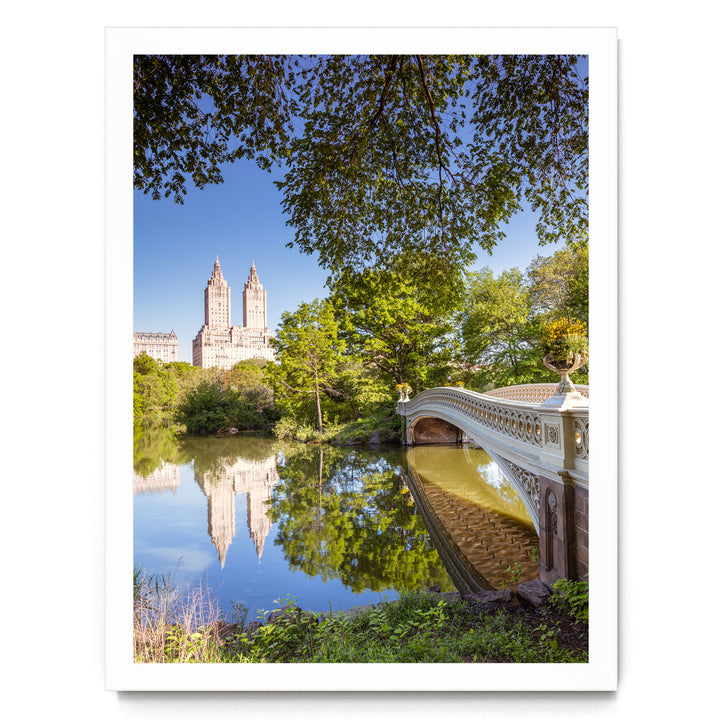 Central Park in Spring, New York City – fine art print in a white frame, no mat