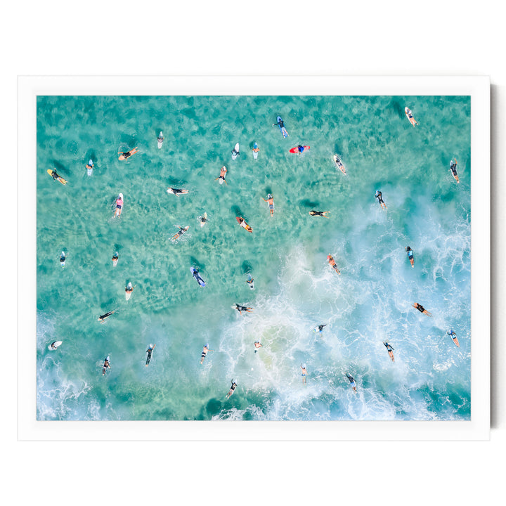 Surfers Paddling Out