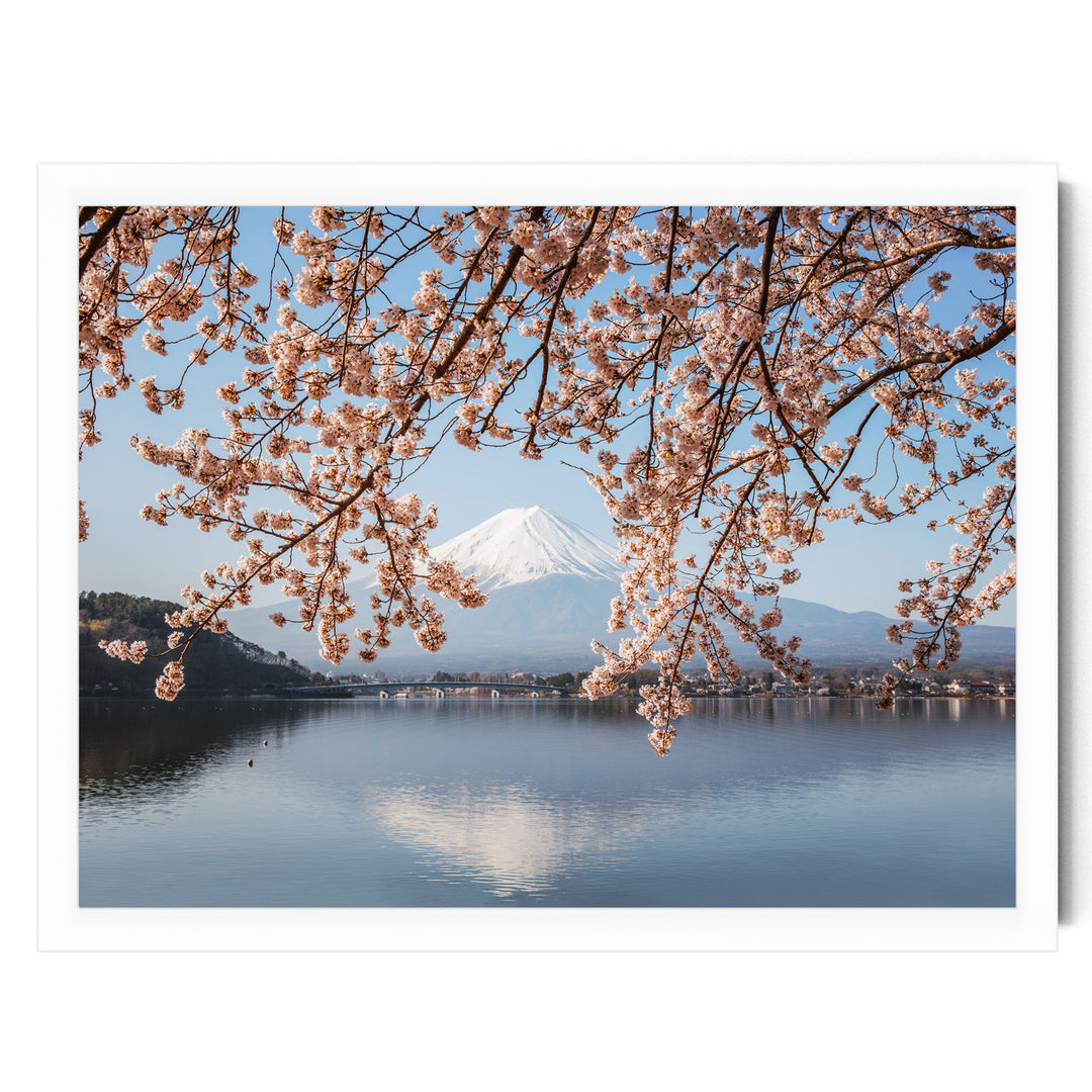 Fuji Five Lakes II, Japan – fine art print in a white frame, no mat