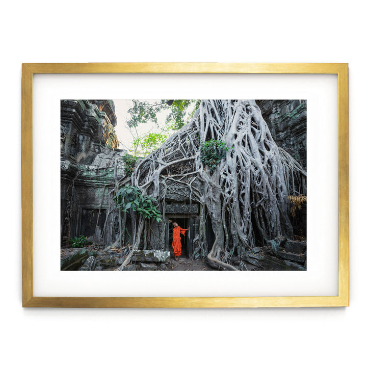 Monk at Ta Prohm