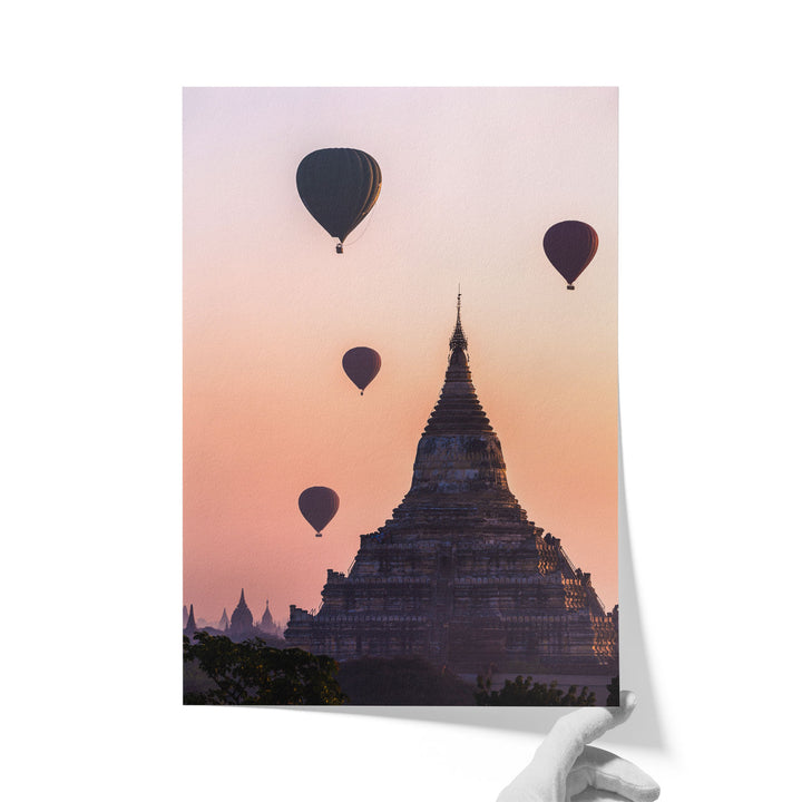 Balloons Flying over Bagan I