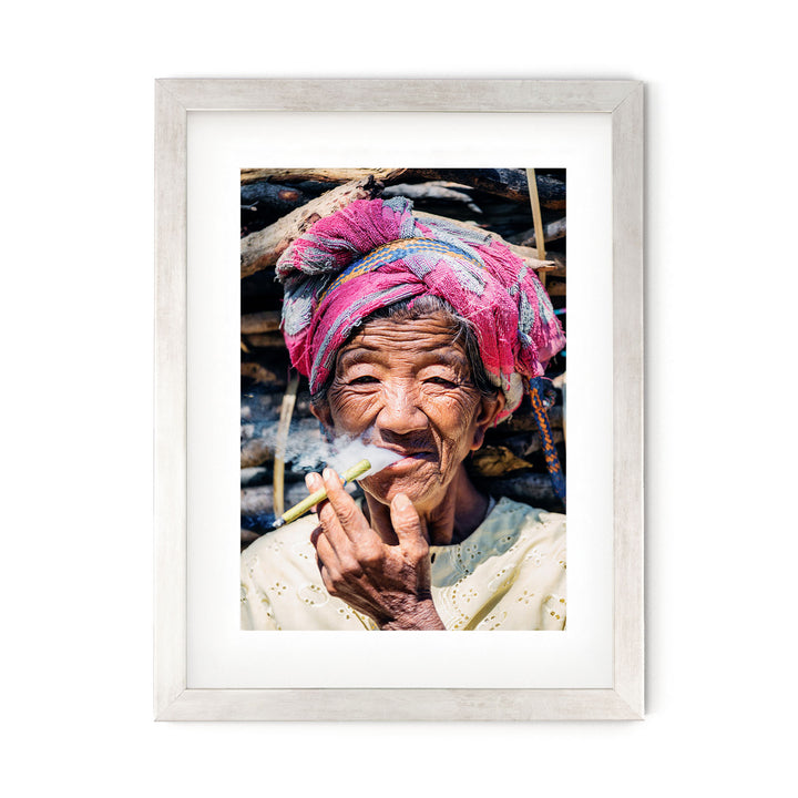 Burmese Lady Smoking Cigar