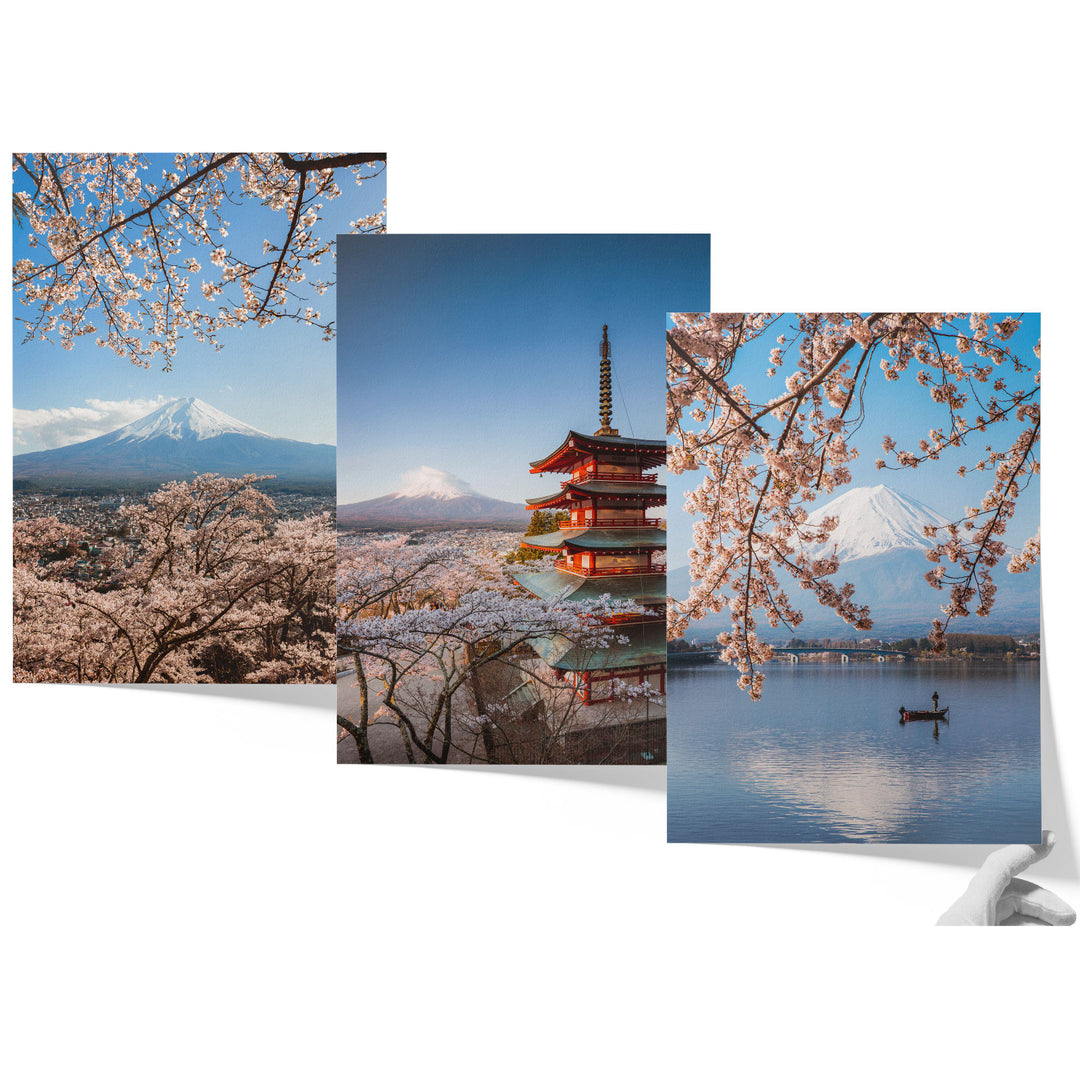 Mt Fuji Japan Print Set